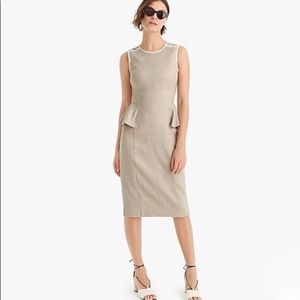 Jcrew linen peplum dress